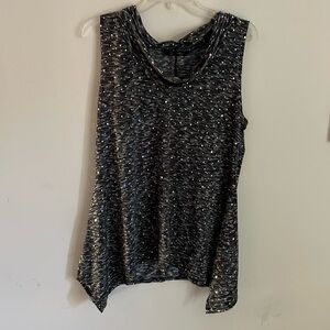 Brittany Black Sparkly Top With Sequins